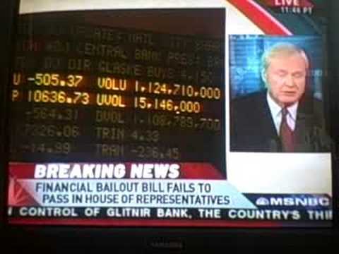 Chris Matthews blames McCain for bailout bill fail...