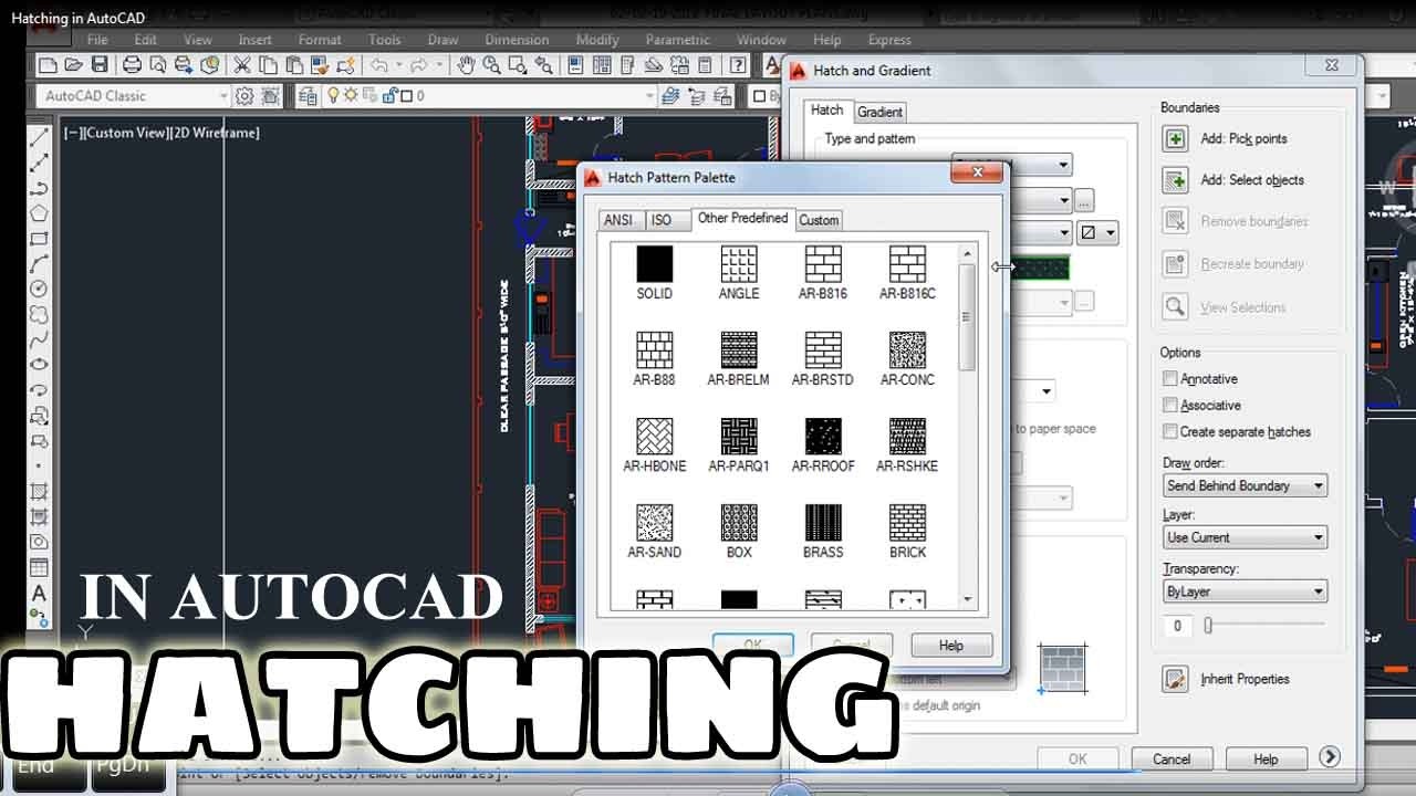 Hatching in AutoCAD | Hatch Command AutoCAD Tutorial - YouTube