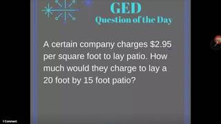 GED® Math Prep: Area Word Problem Example 3