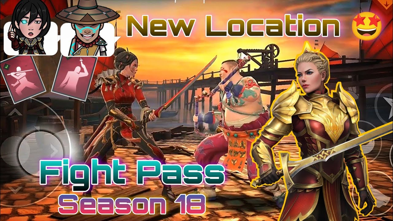 Shadow Fight Arena 4 : Fight Pass Season 18 Review!! | Helga New Skin Amber Pheonix | New Location🤩🥳