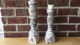 Easy Lathe Projects- Wooden Candlesticks Today I made wooden candlesticks out of a reclaimed beam I got out of a dumpster! It