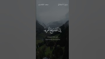 الشيخ سعد الغامدي #سورة_الطلاق