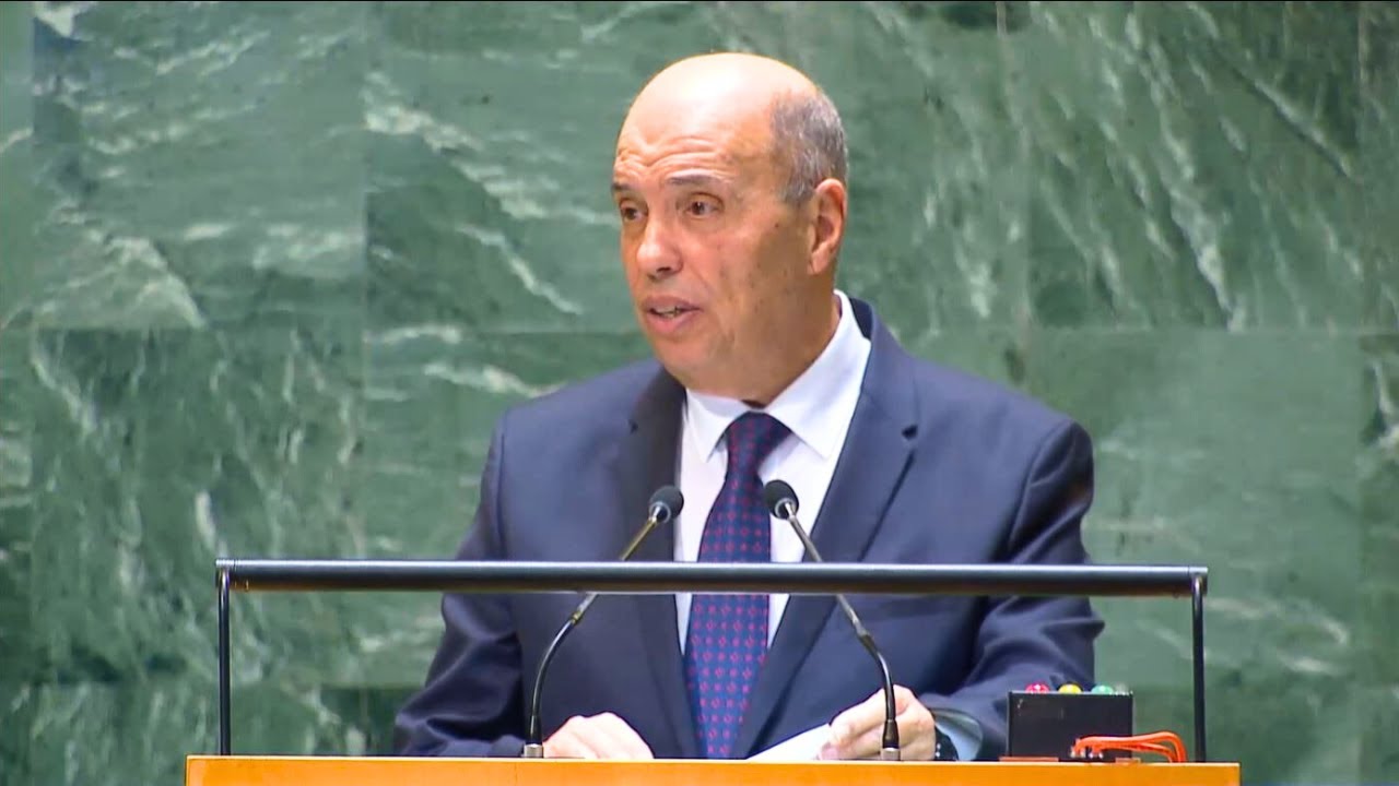 Human Rights Council President Omaz Zniber Addresses UN General Assembly in New York