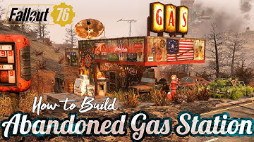Abandoned Gas Station CAMP Build (Adventure Mode) Showcase & How to Build Tutorial 4K #Fallout76