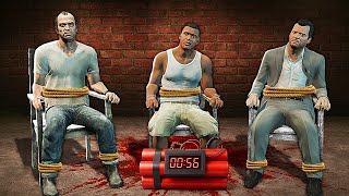 картинка: Майкла, Франклина и Тревора ПОХИТИЛИ в GTA 5!!