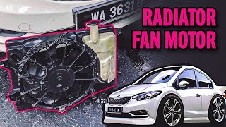Kia Cerato Radiator Fan Motor Replacement   Coolant Change DIY