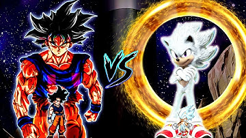 Manga Goku Ultra Instinct V3 OP VS Sonic Chaos V4 JVL OP (all form) in Jump Force Mugen