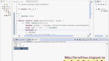 08_利用JOptionPane取得成績(JAVA入門到Android設計 吳老師)
