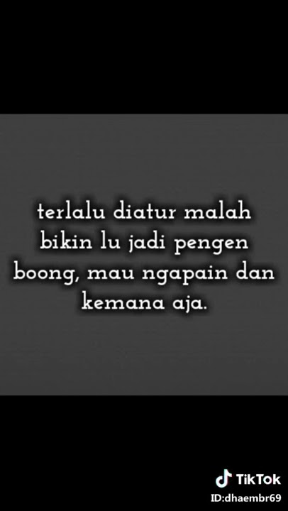 Punya pacar itu jangan terlalu diatur