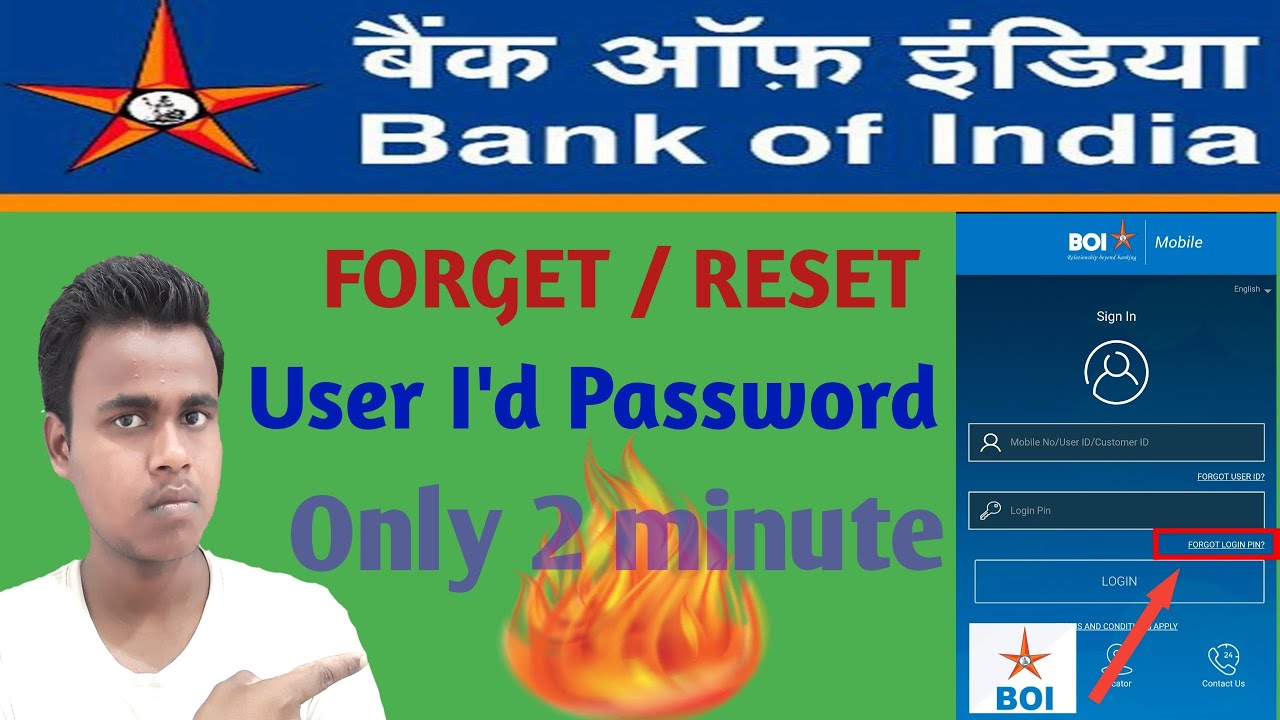 How to get BOI (Bank of India) Mobile banking Forget password easily ...