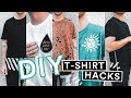 5 DIY T-SHIRT HACKS 👕Transform Your Old Shirts (NO SEW + SUPER EASY) // Imdrewscott