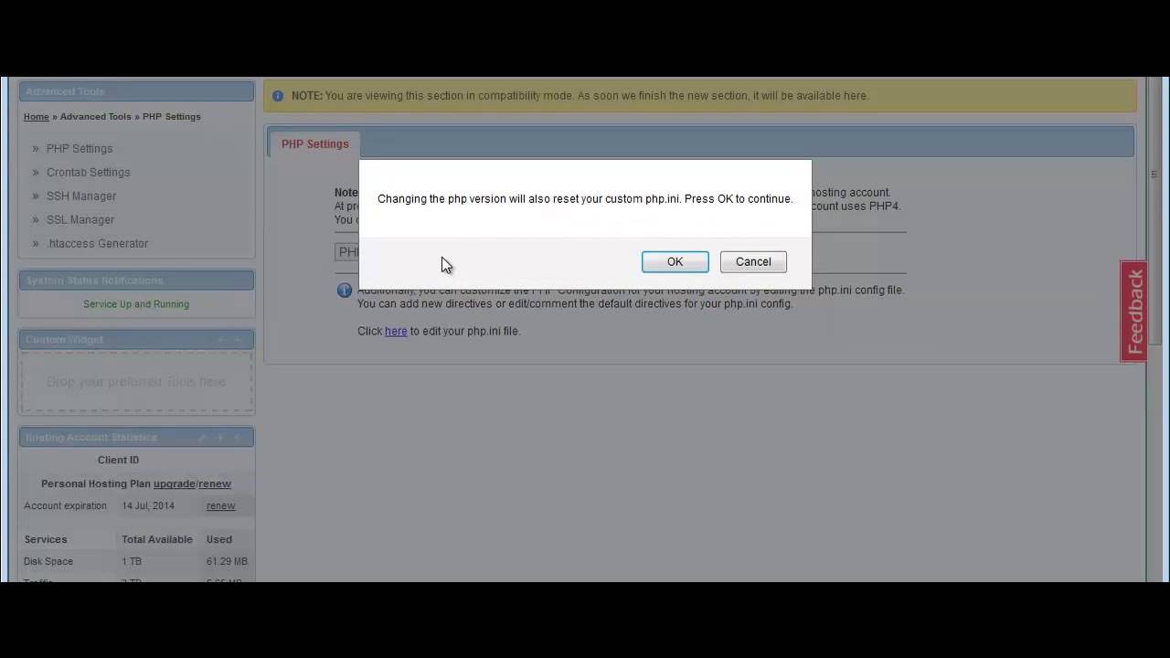 How To Change The PHP Version - YouTube