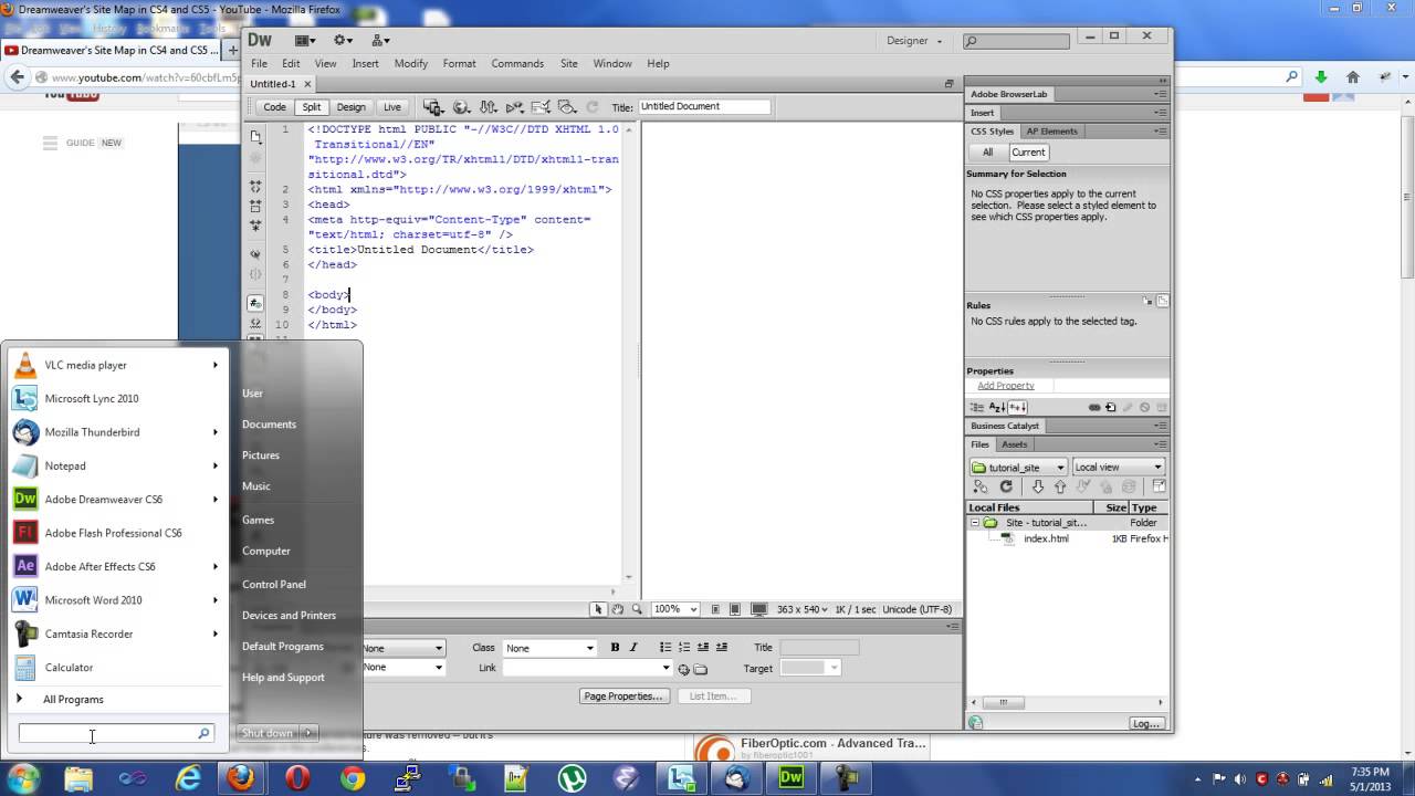dreamweaver cs6 map view how to youtube