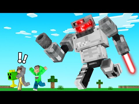 MEGA KILLER ROBOT vs SPEEDRUNNERS! (Minecraft)