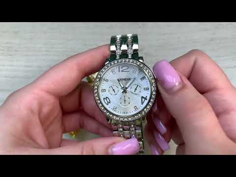 Жіночий годинник Geneva Silver, видео 1