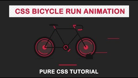 How To Create Animated Bicycle Using CSS | Run Bicycle Animation Using HTML & CSS