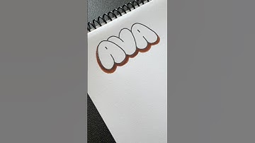 How to draw AVA in bubble letters!❤️