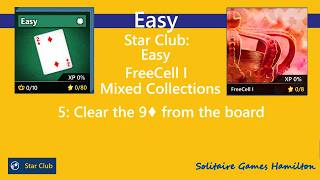 Star Club | Easy | FreeCell I #5: Clear the 9♦ from the board