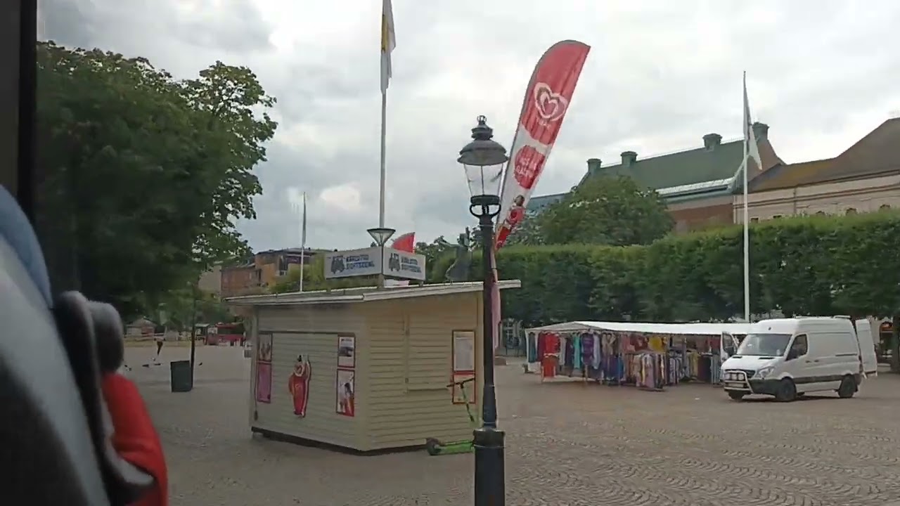 Sweden, bus 900 ride from Karlstad Busstation to Skoghall Centrum Pt.2
