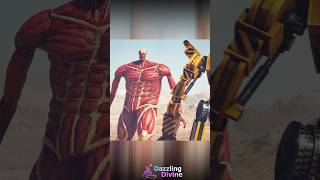 Bulldozer Mech vs Colossal Titan Fight Gets Heated #shorts #godzilla #attackontitan #pacificrim