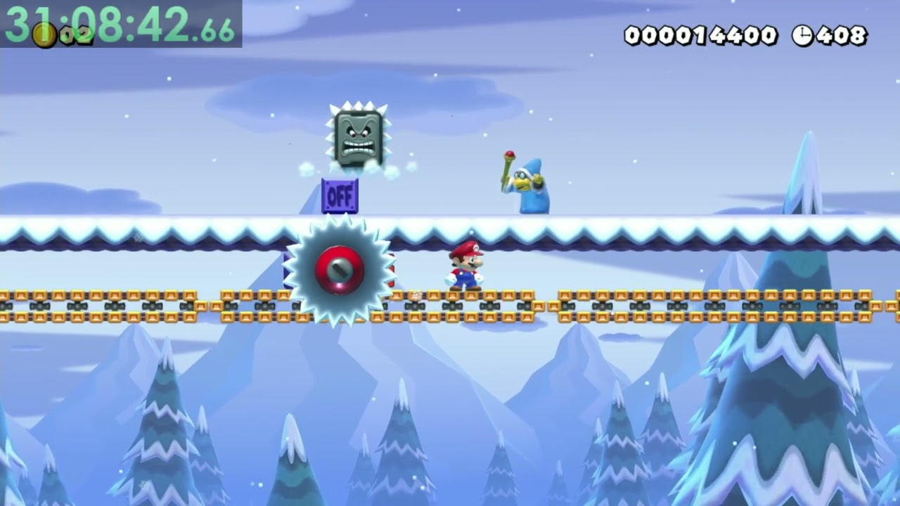 "lucky demon" RNG manip clear (Team 0% Super Mario Maker 2)