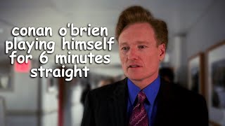 conan o&#39;brien playing himself for six minutes straight | The Office US &amp; 30 Rock | Comedy Bites