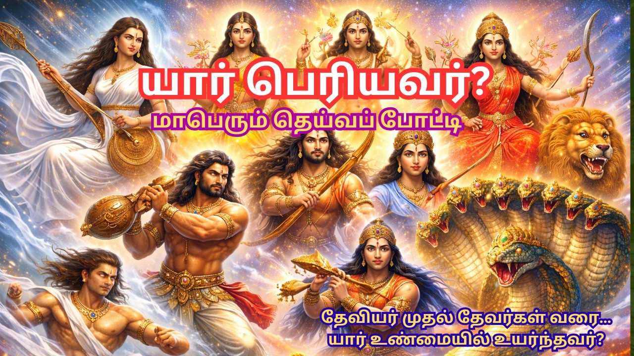 “யார் பெரியவர்?” – தேவியர் முதல் தேவர்கள் வரை நடந்த மாபெரும் போட்டிகள்! 🔥 | இந்து புராண அதிசயங்கள்