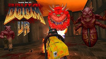 Brutal Doom VR Ep. 4 Thy Flesh Consumed Ultra Violence Playthrough w/ 3D Weapons & Neural Upscale 2X