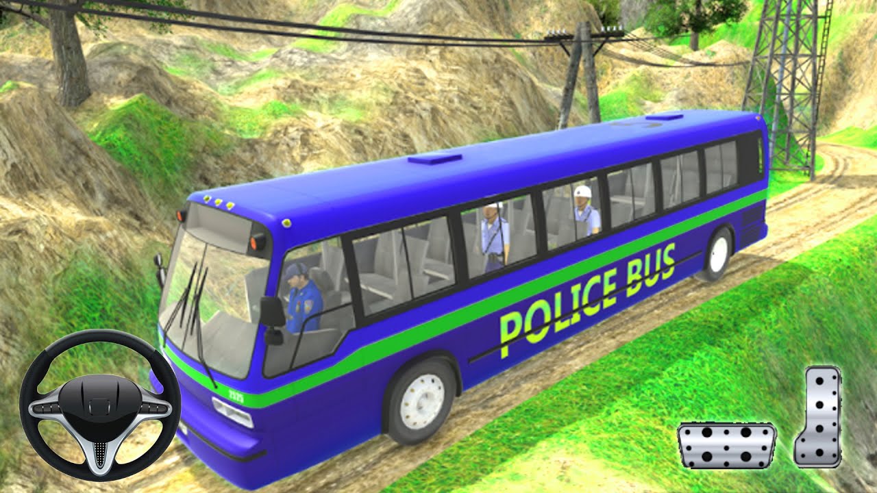 Police Bus Driving Simulator Police Coach Driver 2021 - Offroad Bus Driver - New Android Gameplay