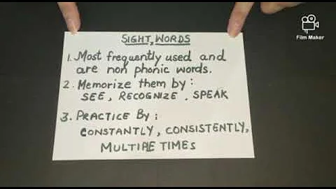 English Reading Lesson 13 (sight words)