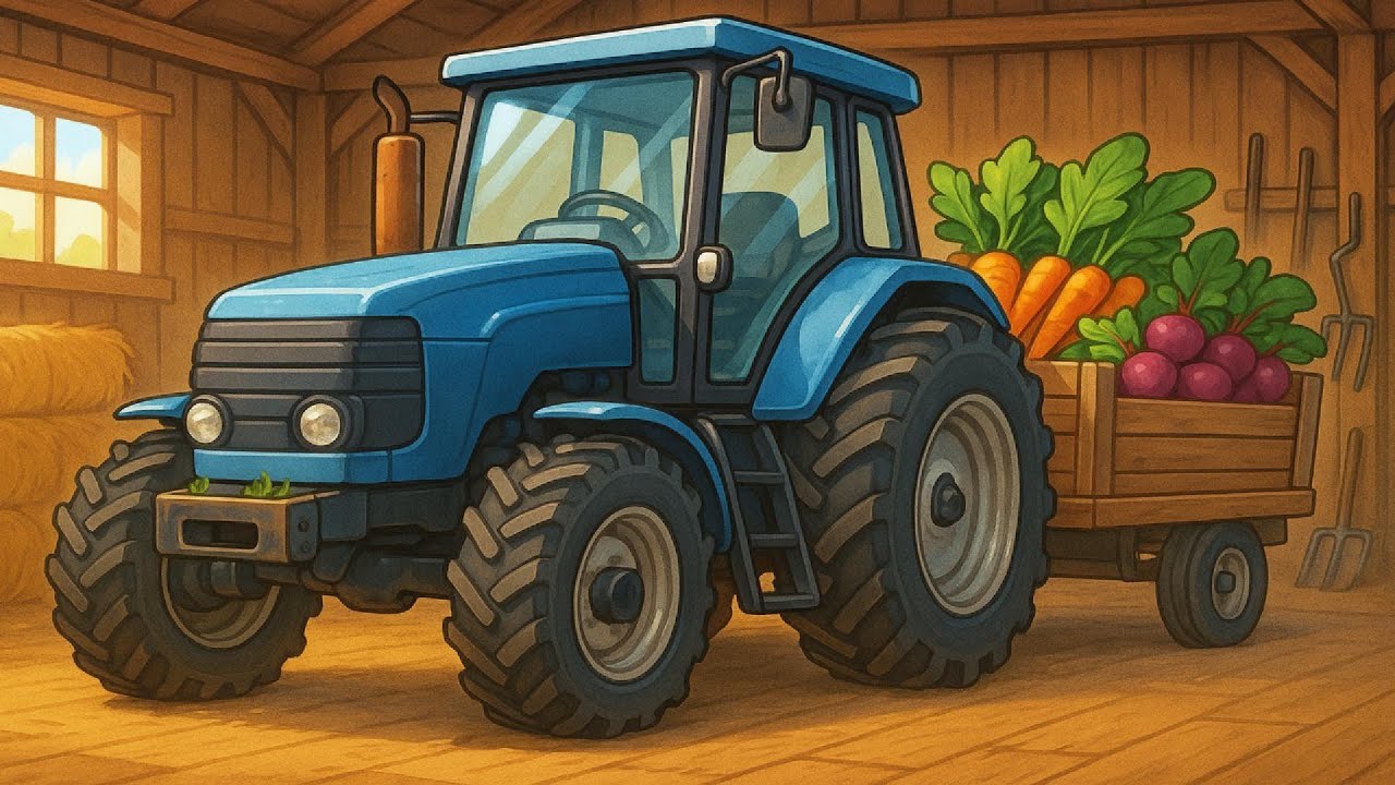 Bear's Busy Day! 🎃🚜 The Process of Growing a Large Pumpkin Field! | Realistic Farm Animation