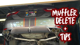 2023 Toyota Camry SE Muffler delete and Burnt Blue quad exhaust tips | BEST EXHAUST FOR CAMRY