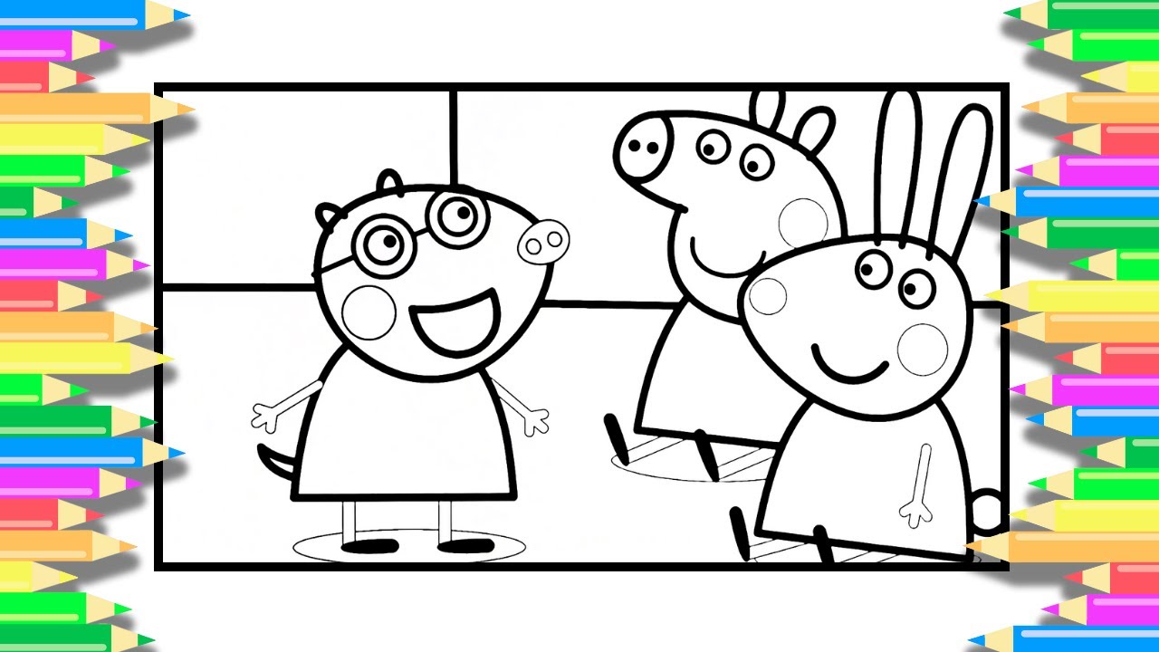 PEPPA PIG and Friends fun coloring page | Peppa Pig Molly Mole and ...