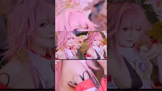 Kehidupan  Cosplay Yae Miko 4kanime shorts