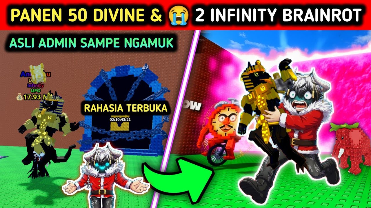 GILAK COY‼️AKU DAPAT BANYAK Brainrot INFINITY & DIVINE PAS EVENT INI DI ESCAPE TSUNAMI BRAINROT ‼️