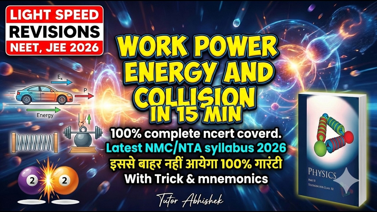 .Work Power Energy Full Chapter in 20 Minutes 🔥 | NEET 2026 | JEE Main & Advanced Revision