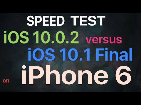 iPhone 6 : iOS 10.0.2 vs iOS 10.1 Final Version. Speed Test Video