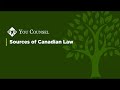 Sources of Canadian Law