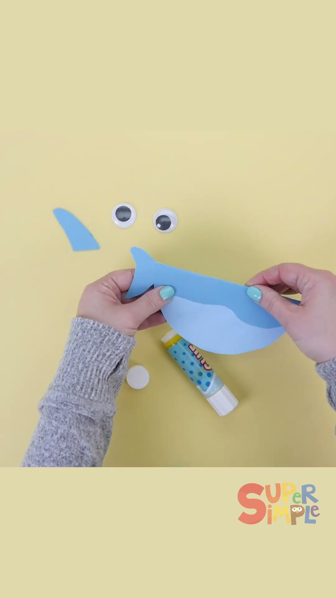 Finny The Shark Craft! #shorts #kidscrafts #finnytheshark