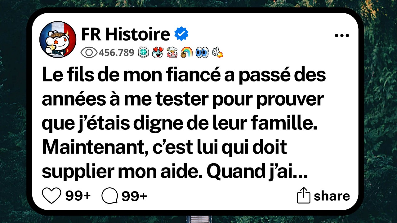 Le fils de mon fiancé m’a notée comme une copie d’examen pendant trois ans. Hier soir, il m’a suppliée de l’aider après que toute sa famille a découvert ce qu’il avait fait. Il y a dix minutes,...