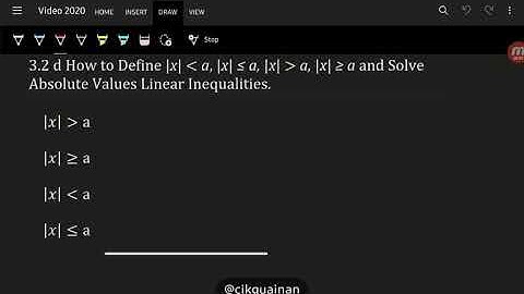 3.2 d How to Define and Solve Absolute Values Linear Inequalities.