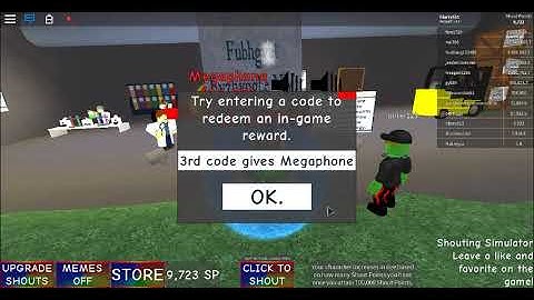 Roblox : Shouting Simulator Codes!