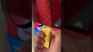 $2000 S.T.Dupont Ligne 2 Gold Vertical Lines Vintage Luxury Lighter! #90s #luxury #stdupont #gold screenshot 1