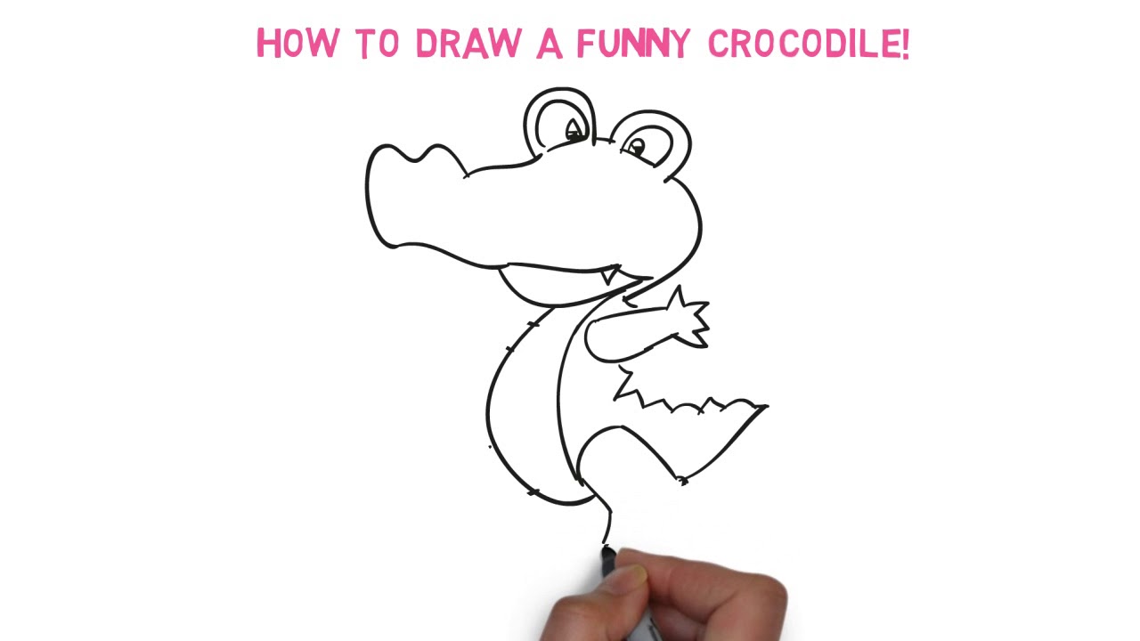 How to draw a funny CROCODILE - Hướng dẫn các bé vẽ CÁ SẤU - Channel for kids