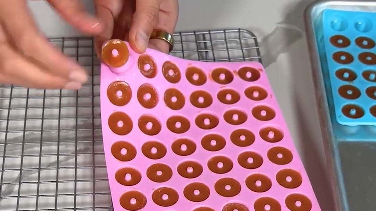 Homemade Healthier Peach Ring Gummies 🍑