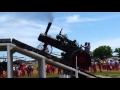 Case steam tractor incline demonstration