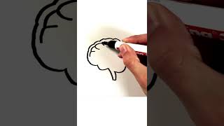 🧠 Drawing in 60 Seconds #brain #drawing #howto 🧠 Drawing in 60 Seconds #brain #drawing #howto