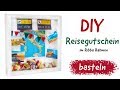 Anleitung - Reisegutschein basteln - DIY Reise-Gutschein im Ribba Rahmen Selbermachen