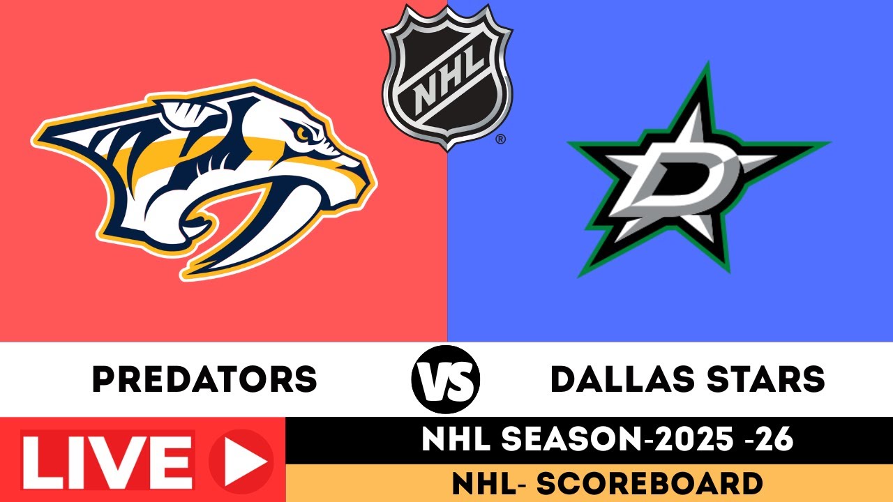 Live : Nashville Predators vs Dallas Stars | NHL 2025 | NHL Live Scoreboard