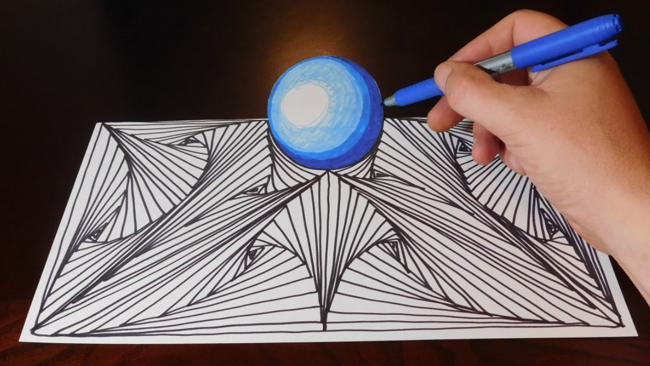 Doodle Sketch Pattern And Orb Easy 3D Trick Art Illusion YouTube